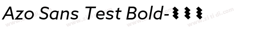 Azo Sans Test Bold字体转换